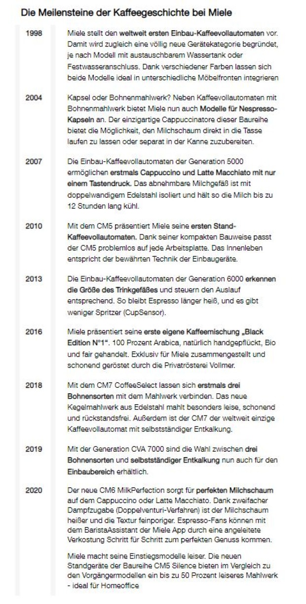 Verkaufsaktion 25 Jahre Kaffeekompetenz Von Miele CE Markt