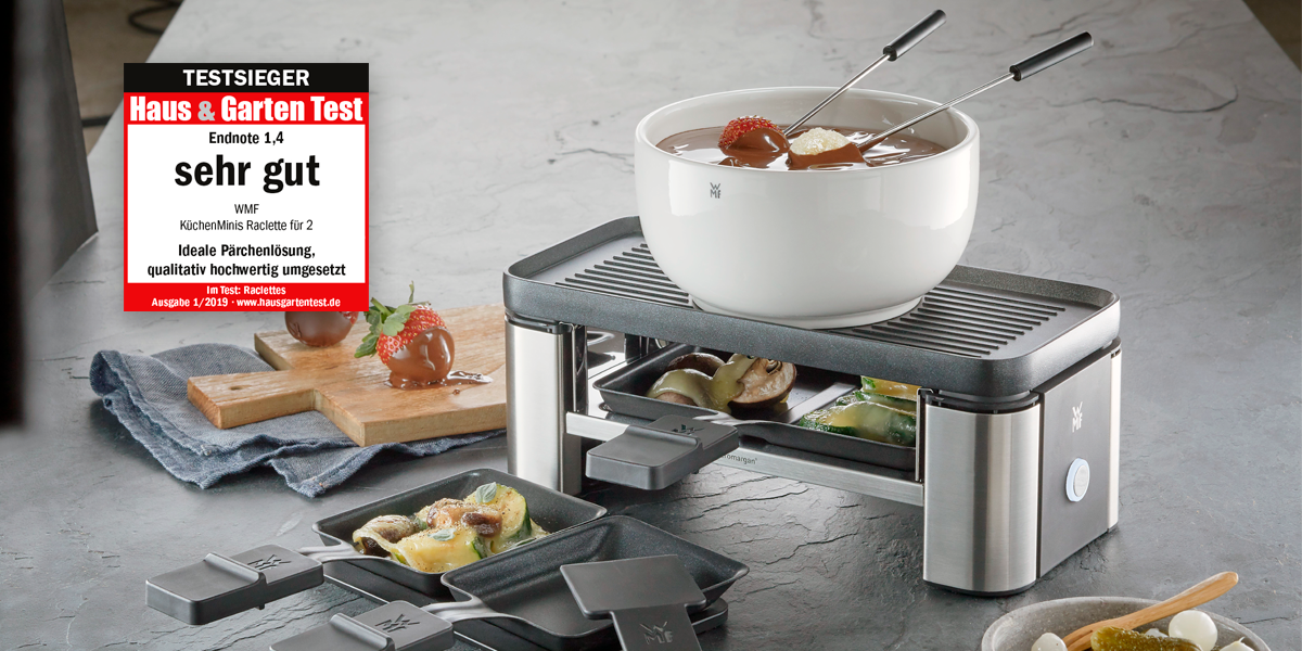 Testsieger für zwei: Minis - Raclette CE-Markt WMF Küchen