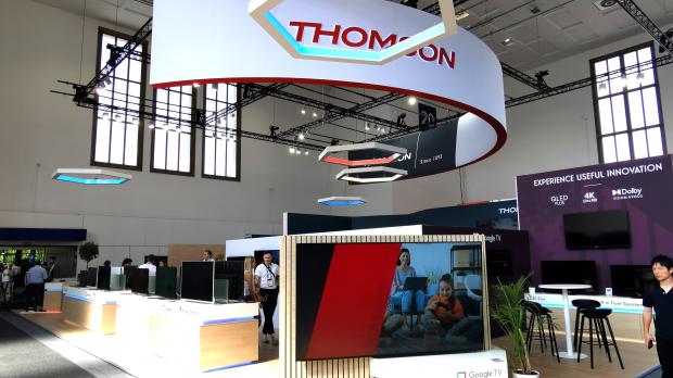 Die Marke Thomson zeigte ihr TV-Portfolio am Stand in Halle 20