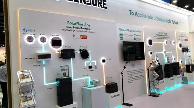 Die Anbieter von Energiespeichern und Solarsystemen hatten ihren Auftritt in Halle 2.2, hier der Stand von Zendure