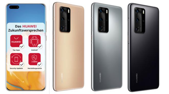 P40 Pro in drei Farben, Foto: Huawei