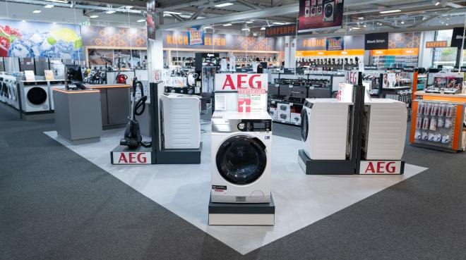 Aufgeräumter und modern gestalteter Shop