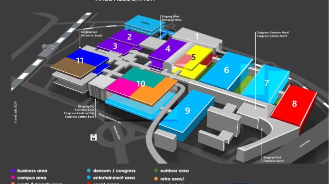 Hallenplan der gamescom 2024