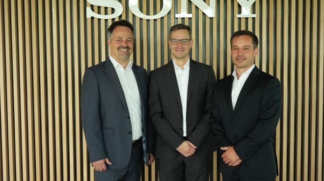 Drei neue Vertriebsdirektoren bei Sony: (v.l.n.r.) Frederik Lange, Steffen Feuerpeil, Ulf Schreurs, Foto: Sony