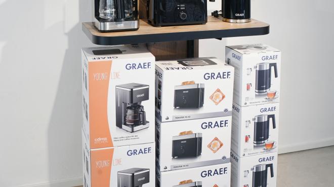 Kopfgondel mit Elektrogeräten von Graef. Foto: Graef